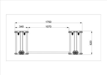 Mobile Hebebühne Scherenhebebühne Reifendienst mechanisch JH6 orange JH-TWIN-062-DRILL-2004-V01
